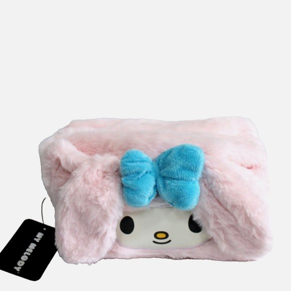 Sanrio My Melody Fuzzy Plush Makeup Bag - Pink - Picture 1 of 5
